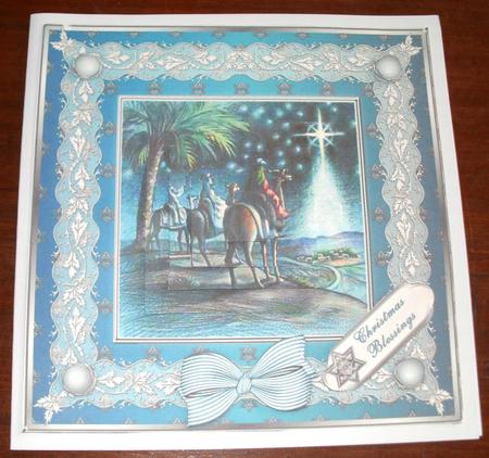 Arrival of the Magi - Pyramid Card Front by Glennis Mitchell