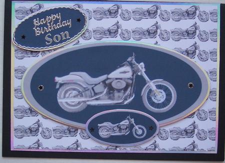 Framed Motorbike by Glenys Doyle