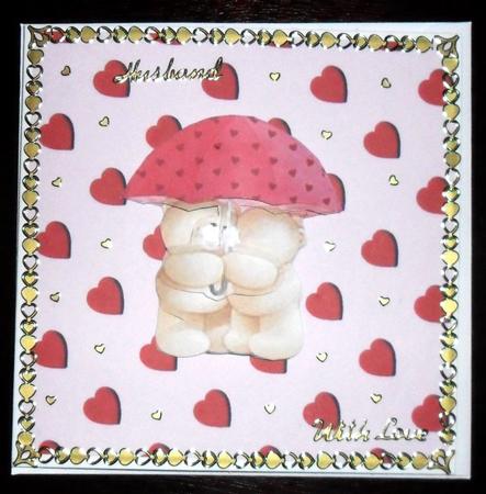 Red Embossed Hearts by Glenys Doyle