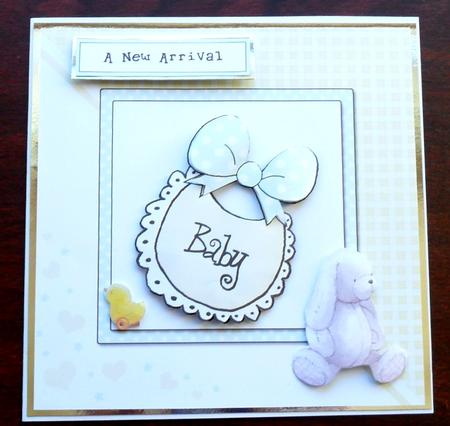 New Baby Quick Card with Decoupage by Glenys Doyle