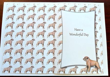 Border Terrier Insert with Message (white) by Glenys Doyle