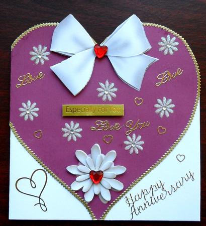 All My Love 3D Flowers Heart by Glenys Doyle