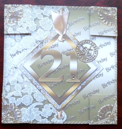 Gold 21st Birthday 8in Picture Sheet by Glenys Doyle
