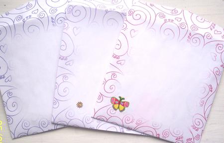 Bumper Value Pack of Square Envelopes in Pretty Rose Colours by Glenys Doyle