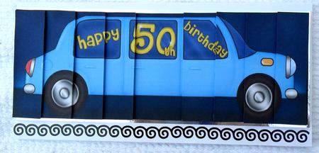 50th Birthday Dl Stretch Limousine Side Stacker by Glenys Doyle