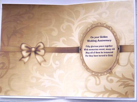 Elegant Metallic Greeting Matching Insert A5 Portrait by Glenys Doyle