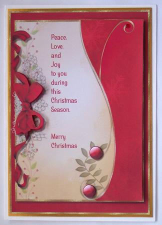 Wishes for Christmas Card Topper by Glenys Doyle