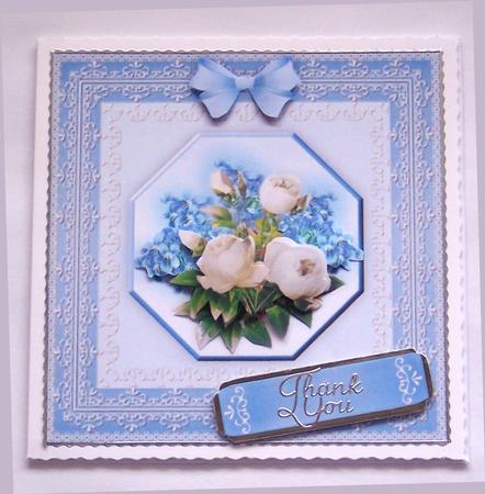 Roses, Violets 'n Lace in Blue Step by Step by Glenys Doyle