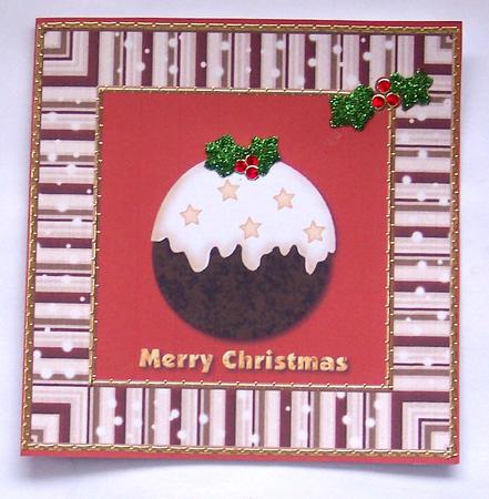 Christmas Pudding Square Cut and Fold by Glenys Doyle