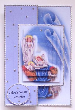 Foldback Card Pyramid Front Nativity by Glenys Doyle