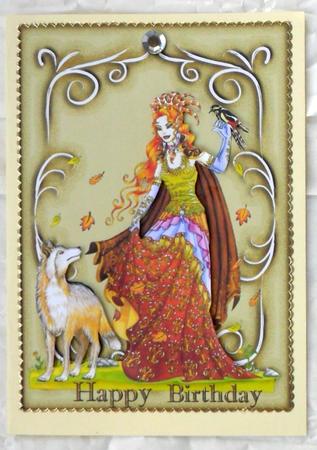 Two Note Papers with Swirly Frame 9 by Glenys Doyle