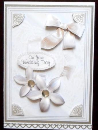 Diamonds Pearls and Lace - Wedding Card Front by Glenys Doyle