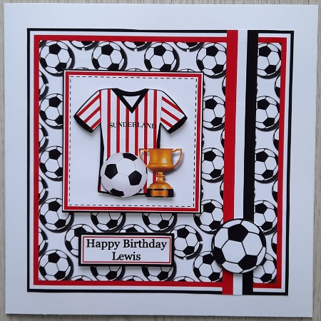 7x7 Sunderland Card Front, Topper & Decoupage with Sentiments by Glynis Preston