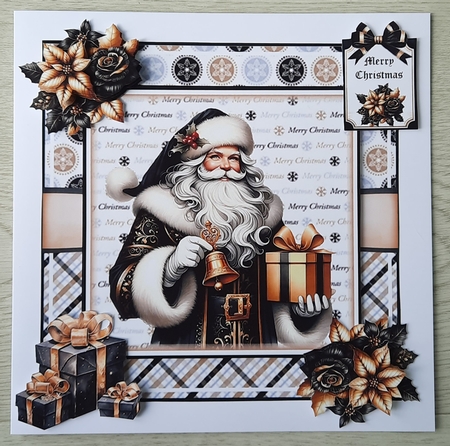 Black And Gold Christmas Mini Page Kit by Glynis Preston