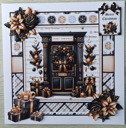Black And Gold Christmas Mini Page Kit by Glynis Preston