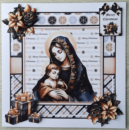 Black And Gold Christmas Mini Page Kit by Glynis Preston