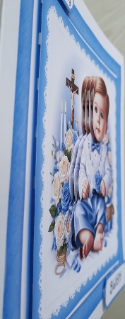 Beautiful Boy 7 x 7 Christening Card by Glynis Preston