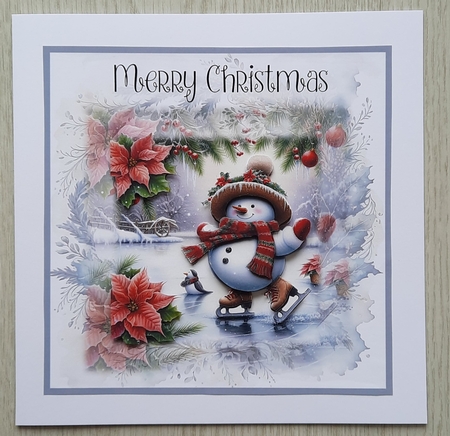 Skating Snowmen Reflections by Glynis Preston