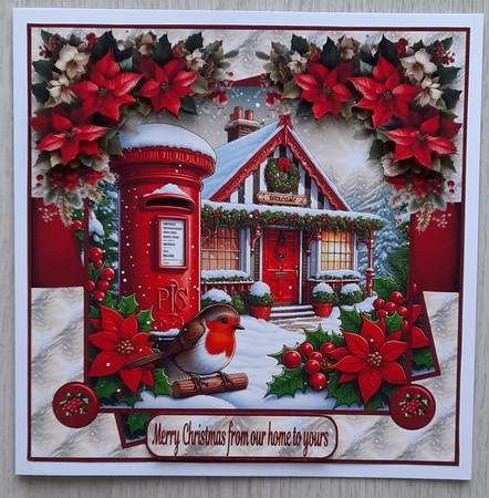 A Christmas welcome 8x8 by Glynis Preston