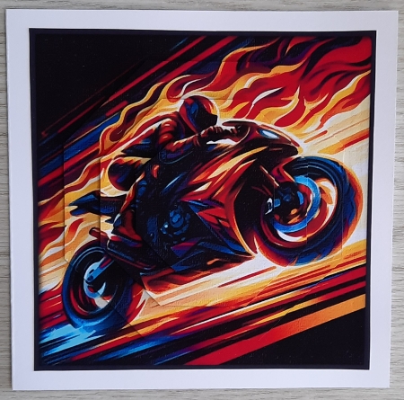 Birthday Male Motorbike Octagon Pyramid II by Glynis Preston