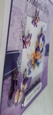 Purple Pansies and Butterflies by Glynis Preston