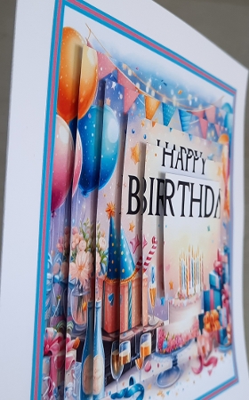 Happy Birthday 5x5 Topper Pyramid by Glynis Preston