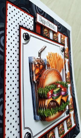 Burger Coca Cola and Fries 6x6 inch by Glynis Preston