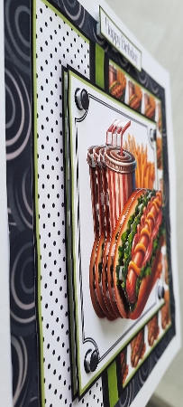 Hotdog and Fries 6x6 inch by Glynis Preston