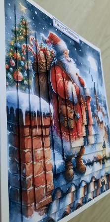 6x6 Santa on the rooftop 1 - Illustrations for Cardmakers and Designers  by Glynis Preston