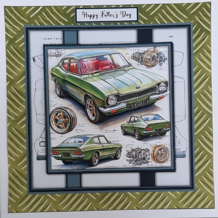 Ford Capri Male - Birthday / Fathers Day - Mini Kit 6x6 by Glynis Preston