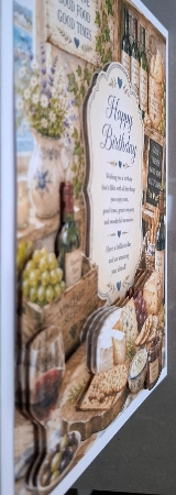 The Farmhouse Cheese And Wine Cellar  Birthday A4 Portrait Topper. by Glynis Preston