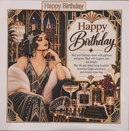 Art Deco Birthday 2 Mini Kit **Includes 5X7, 6x6, 7x7 8X8 Card Bases**    Featured Gallery Photo