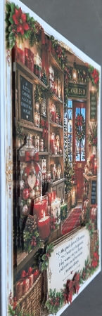 Christmas Candle Shop Christmas A4 Portrait Card Topper by Glynis Preston
