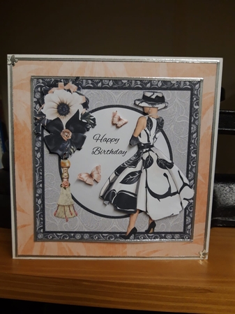1950s Lady With White Flower Butterflies & Tassel Featured Gallery Photo