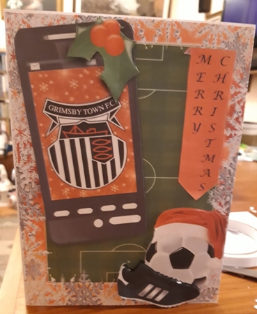 Christmas Football Phone card Grimsby by Greta Crosbie