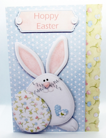 Easter Bunny 3D Decoupage 5 x 7 Inch card Inserts & Envelope Kit by Guinever Saunders