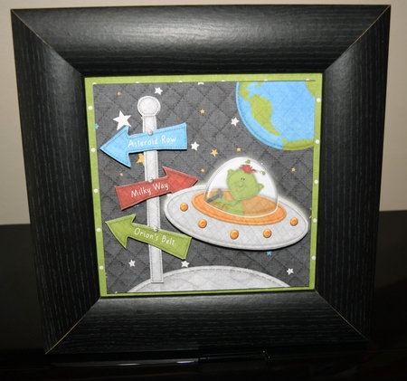 Lost in Space 7 x 7 Inch Card Front with Optional Decoupage by Guinever Saunders