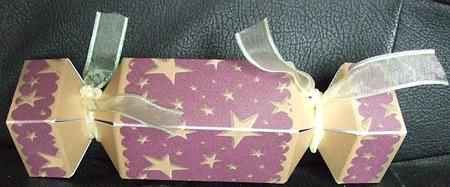 Gold Stars Cracker Shaped Treat or Favour Box by GWYNETH GEORGE