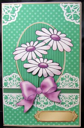 Daisies and Lace Lottery Wallet Card by GWYNETH GEORGE