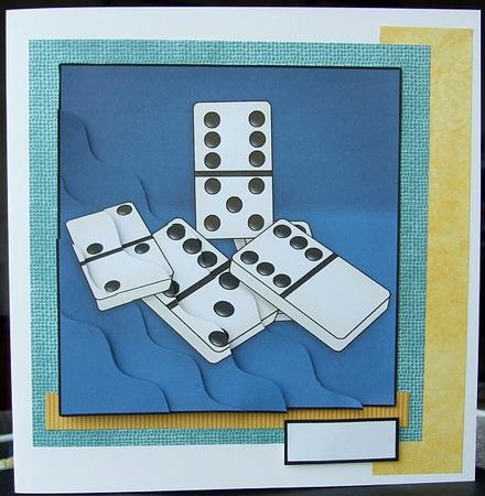 Dominoes Quick Card Wavy Corner Side Stacker by GWYNETH GEORGE