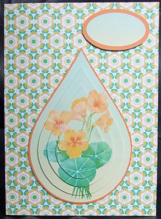 Nasturtium Teardrop Pyramid Paper 1 by GWYNETH GEORGE