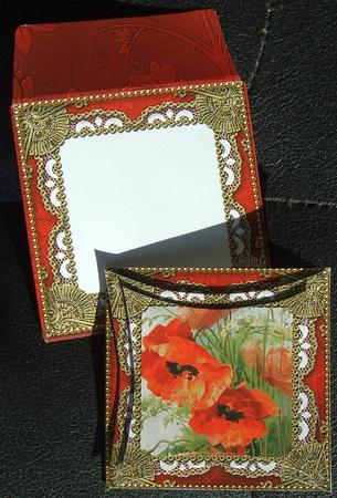 Beautiful Poppies Card Envelope Pointy Stacker Aio by GWYNETH GEORGE