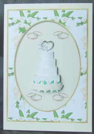 Wedding Decoupage / A5 Card Front by GWYNETH GEORGE
