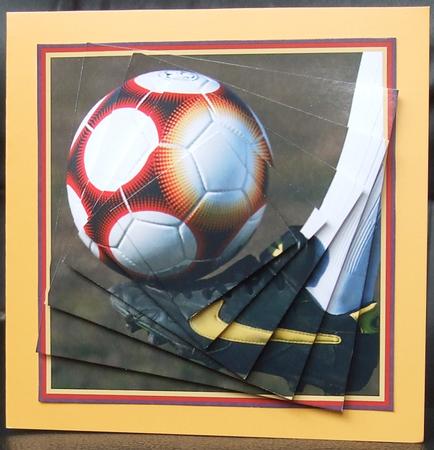 Kick the Ball Twisted Pyramid by GWYNETH GEORGE