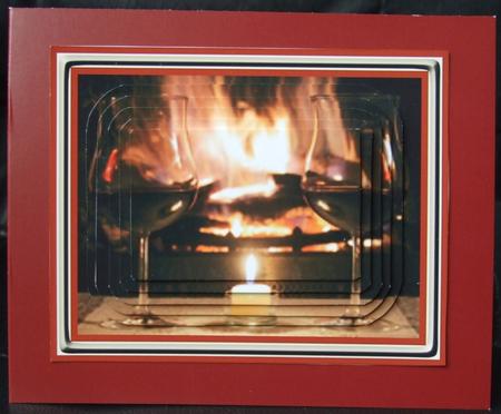 A Romantic Evening with a Glowing Fire by GWYNETH GEORGE