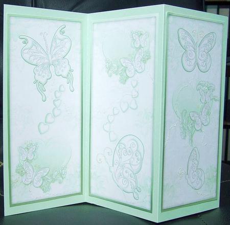 Romantic Butterflies in Peppermint Green by GWYNETH GEORGE