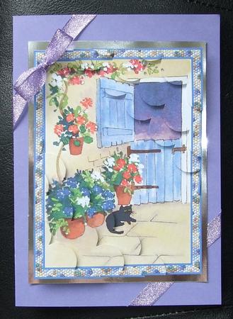 Cat at the Stable by GWYNETH GEORGE