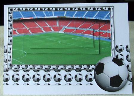 Football Stadium Pyramid Sheet by GWYNETH GEORGE