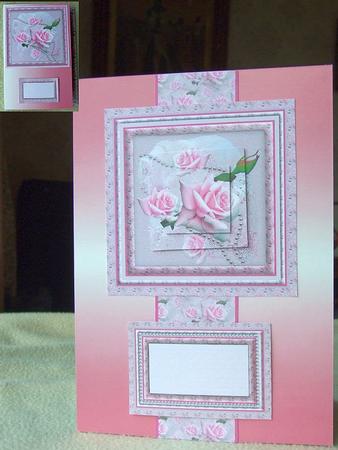 Pink Rose & Pearl Pyramage by GWYNETH GEORGE