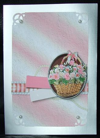 Rose Basket Birthday or Mothers Day by GWYNETH GEORGE